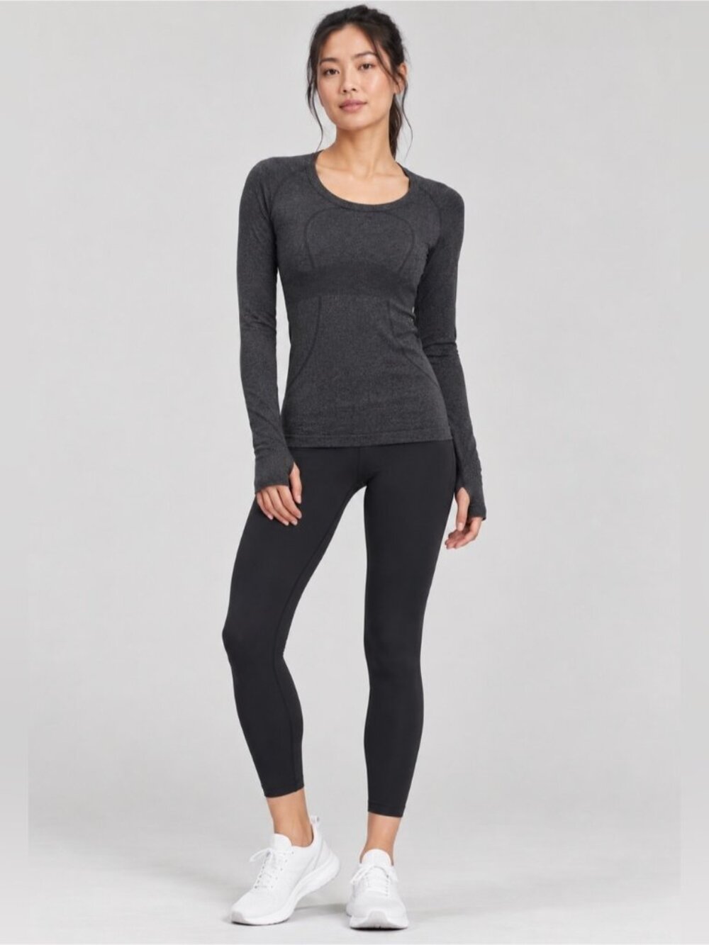 lululemon Run: Swiftly Long Sleeve Top – Size 4 – Charcoal Grey